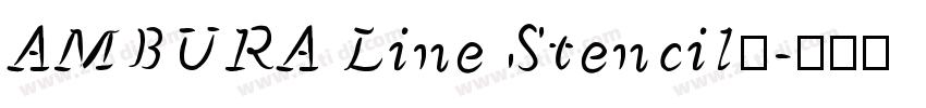 AMBURA Line Stencil语字体转换